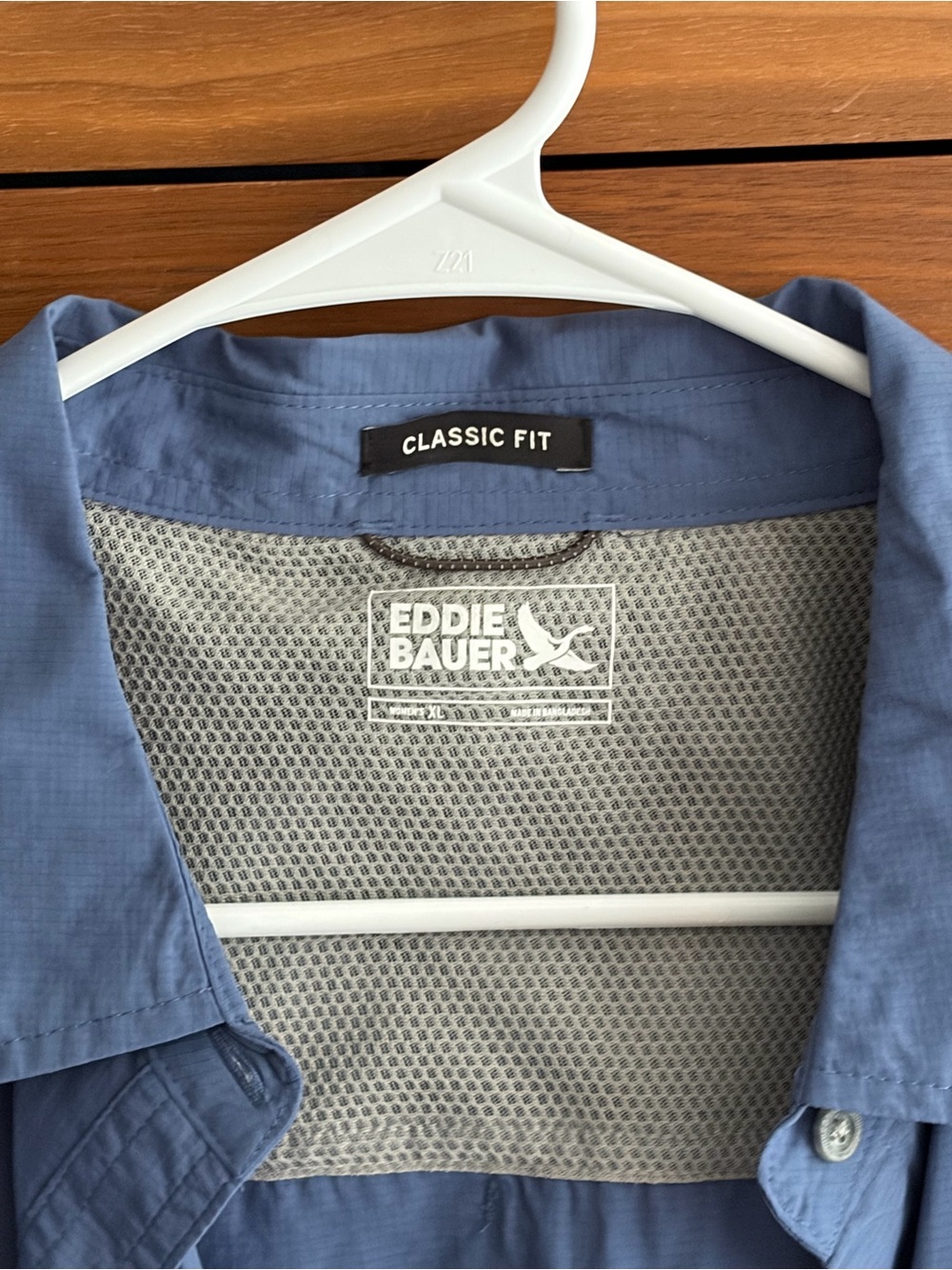 Eddie Bauer Classic Fit Button-Up Shirt in Slate Blue